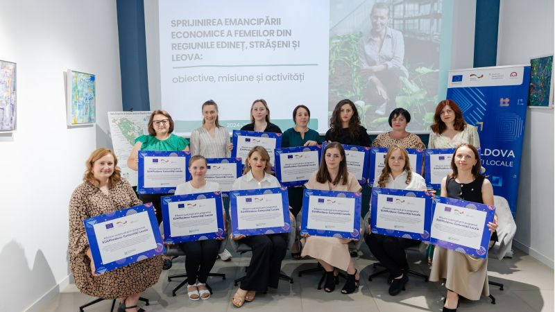 20 июня 13 предпринимательниц из районов Единец и Страшены получили сертификаты на финансовую поддержку в рамках программы EU4Moldova: Местные сообщества.
